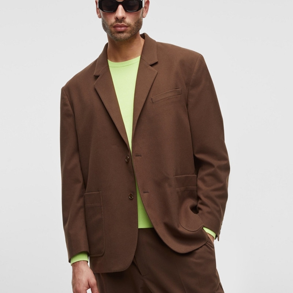 Mode of One Men's Relaxed-fit Blazer Dark Walnut Brown Size S NWT Sport Coat